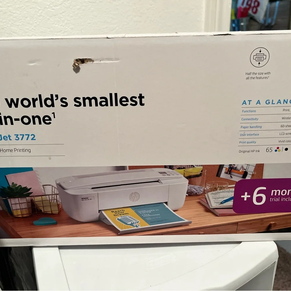 HP all in one wireless InkJet Printer 3772
